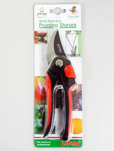 Секатор с тефлоновым лезвием и приспособлением для зачистки L=205мм Samurai