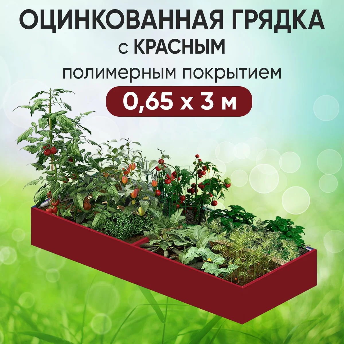 Грядка красная (0,65 х 3)